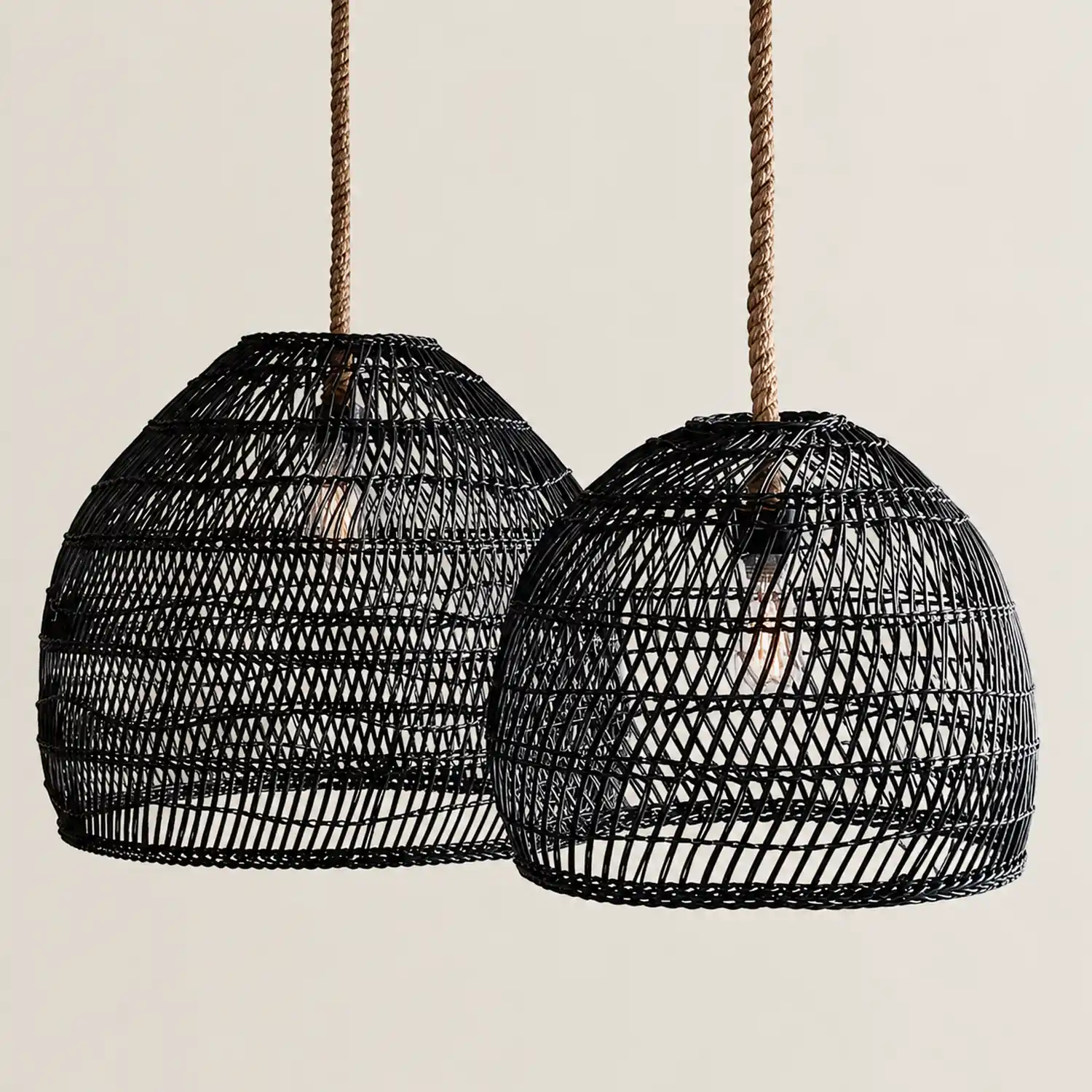 Handmade Hemp Rope Hanging Ceiling Lights - Lumpaz
