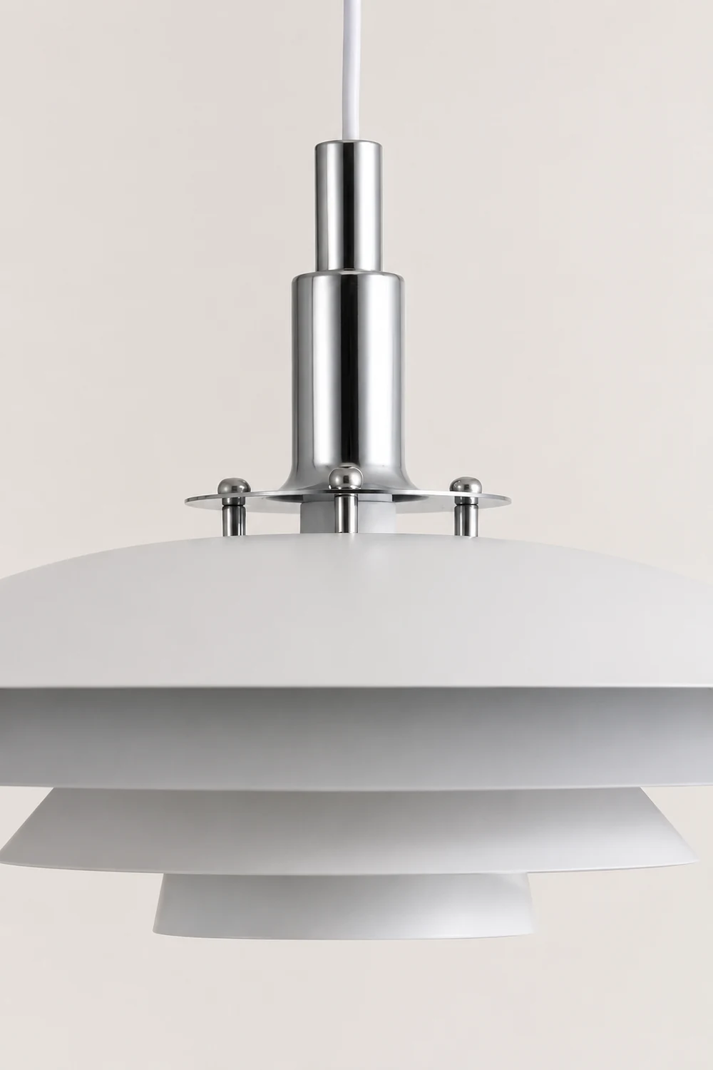 Modern White Iron Hanging Pendant Light - Lumpaz