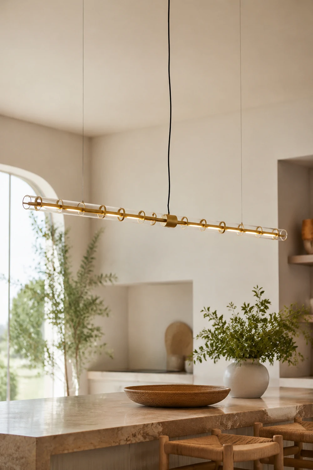 Edge Pendelleuchte, Metall&Glas 120/150cm - Lumpaz