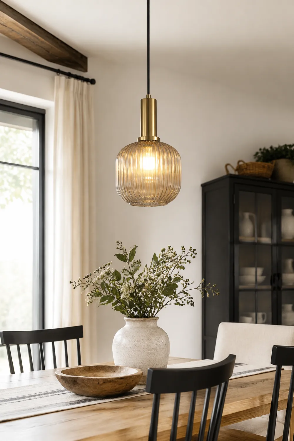 Vintage Stained Glass Lantern Shape Pendant Light - Lumpaz