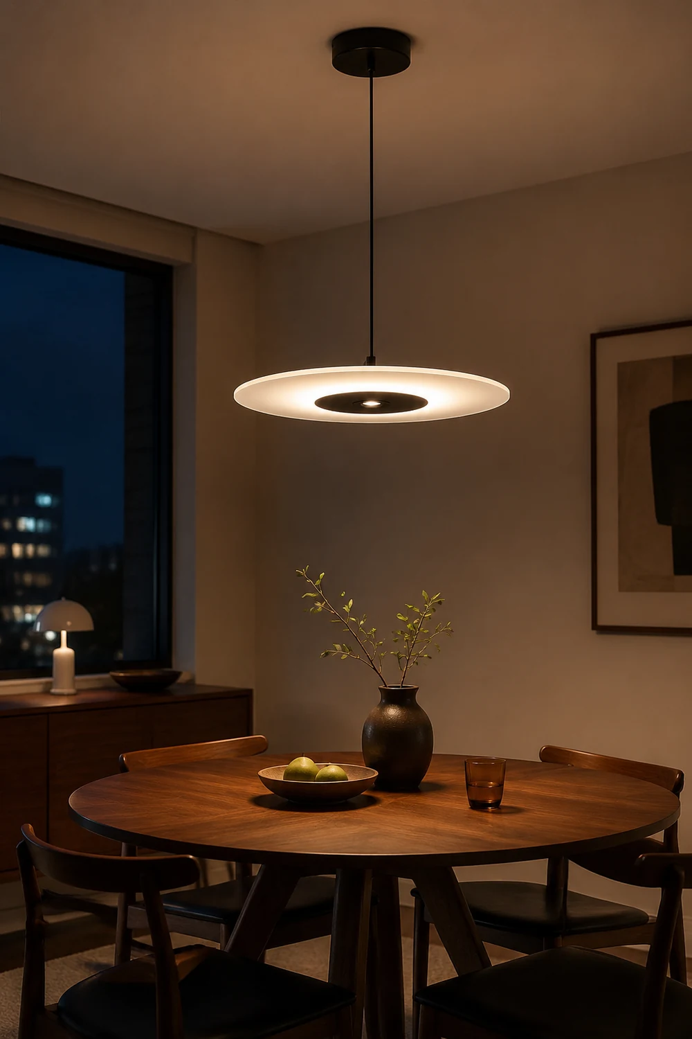 Nordic LED Flat Pendant Light For Dining Room - Lumpaz
