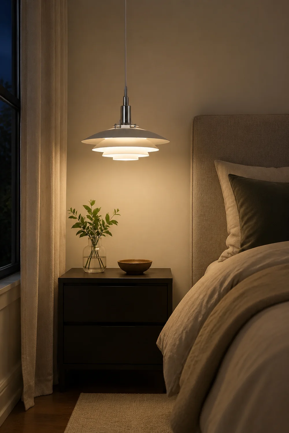 Modern White Iron Hanging Pendant Light - Lumpaz