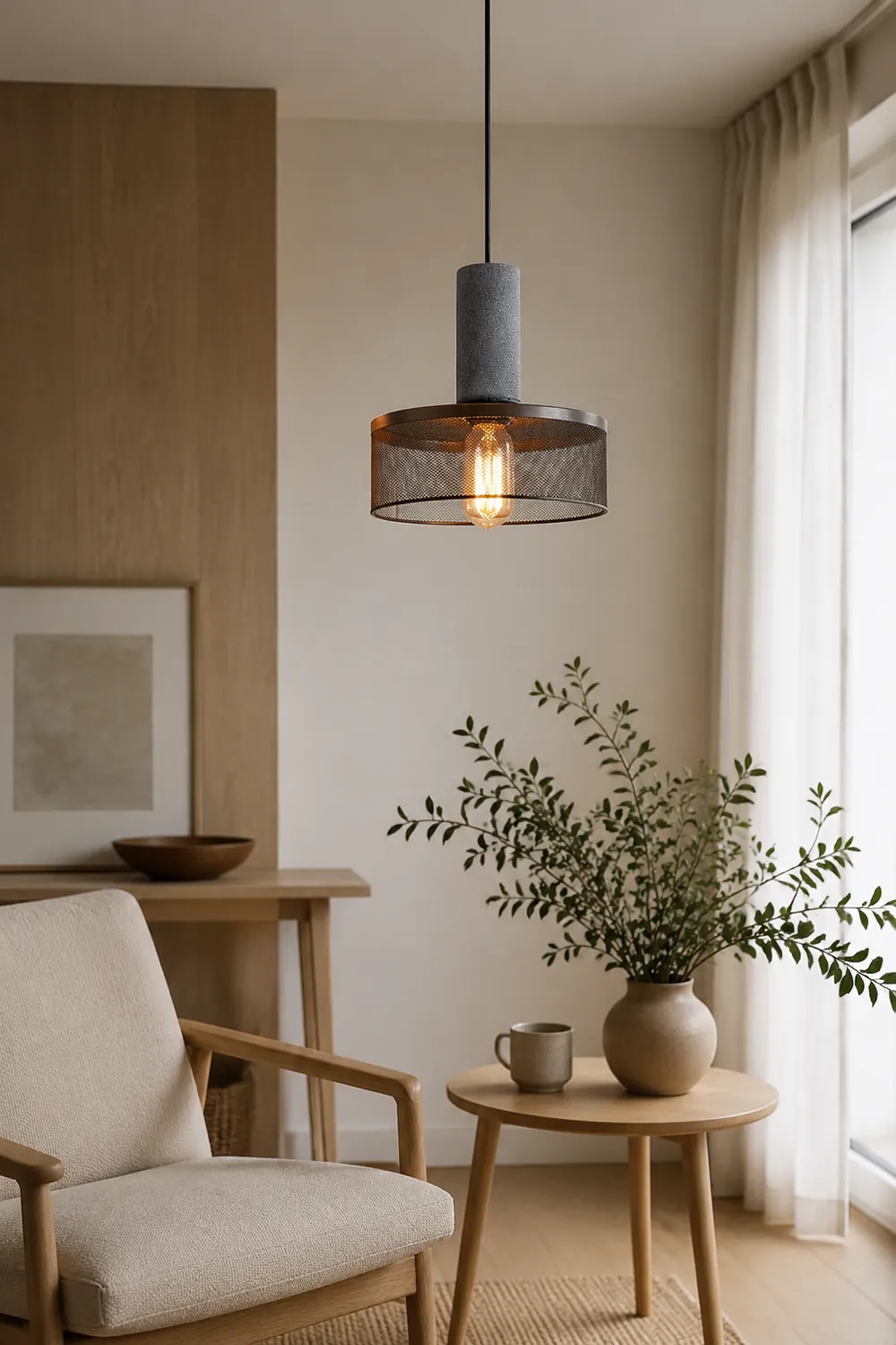 Modern Iron Grey Hanging Light Pendant Lampshade - Lumpaz
