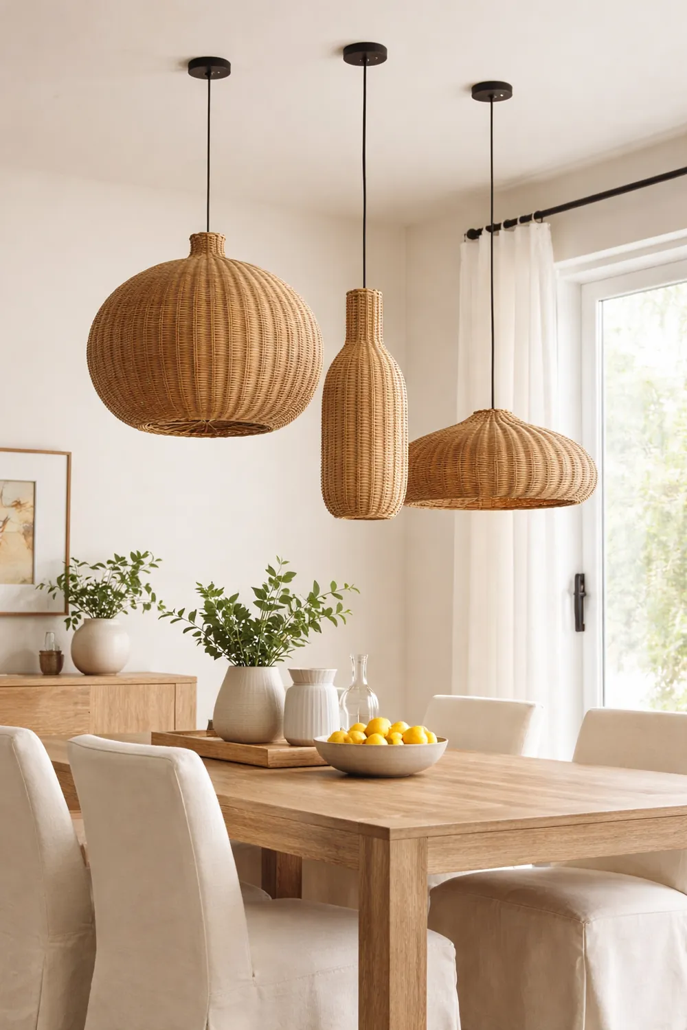Unique Rattan Handmade Nordic Pendant Lampshades For Living Room - Lumpaz