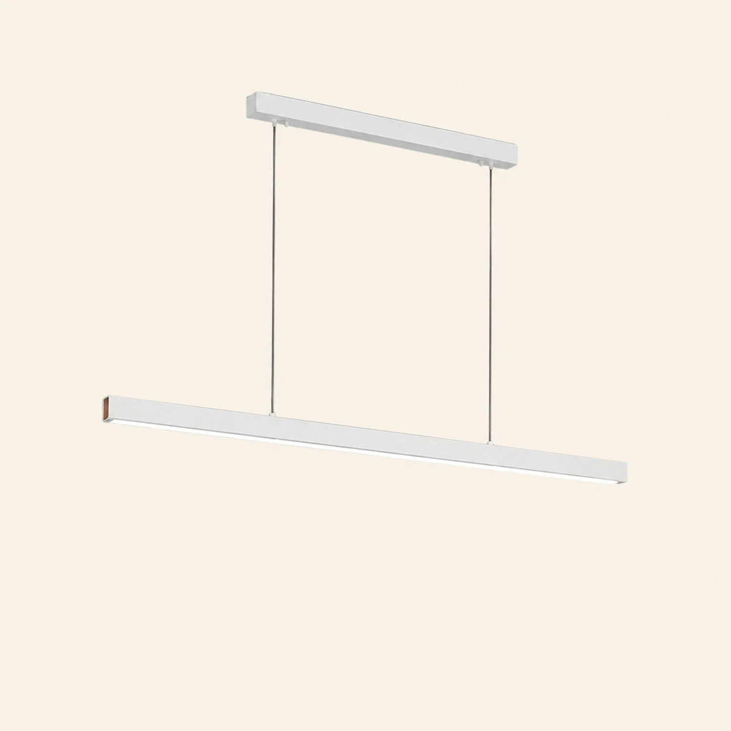 Edge Pendelleuchte Linear dimmbar, Metall&Holz, 60/80/100/120CM Lang - Lumpaz
