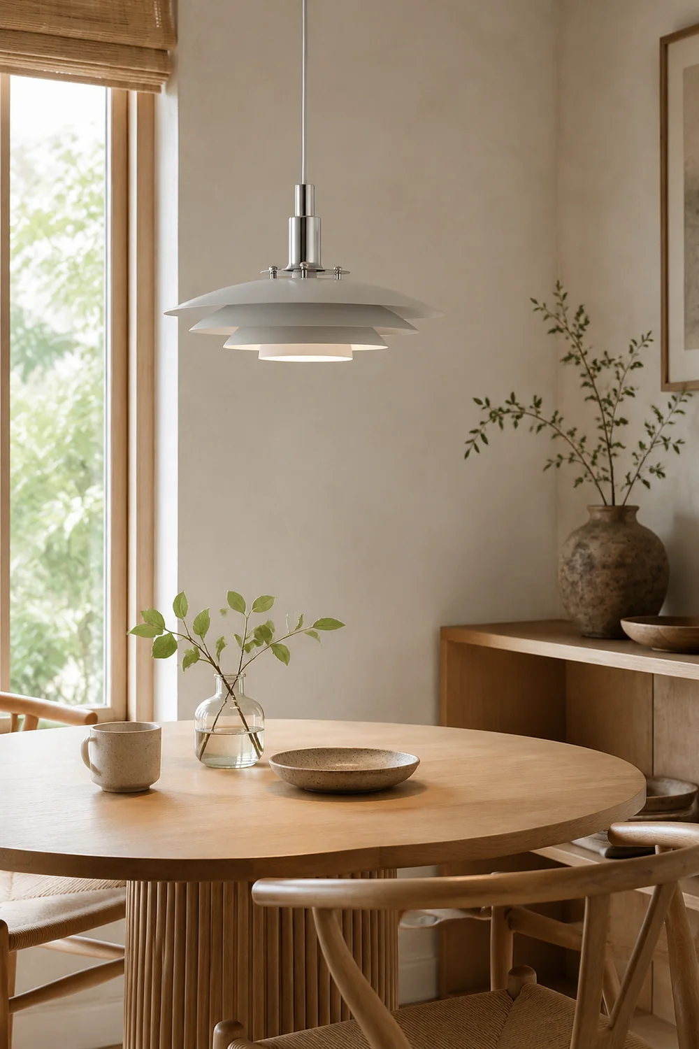 Modern White Iron Hanging Pendant Light - Lumpaz