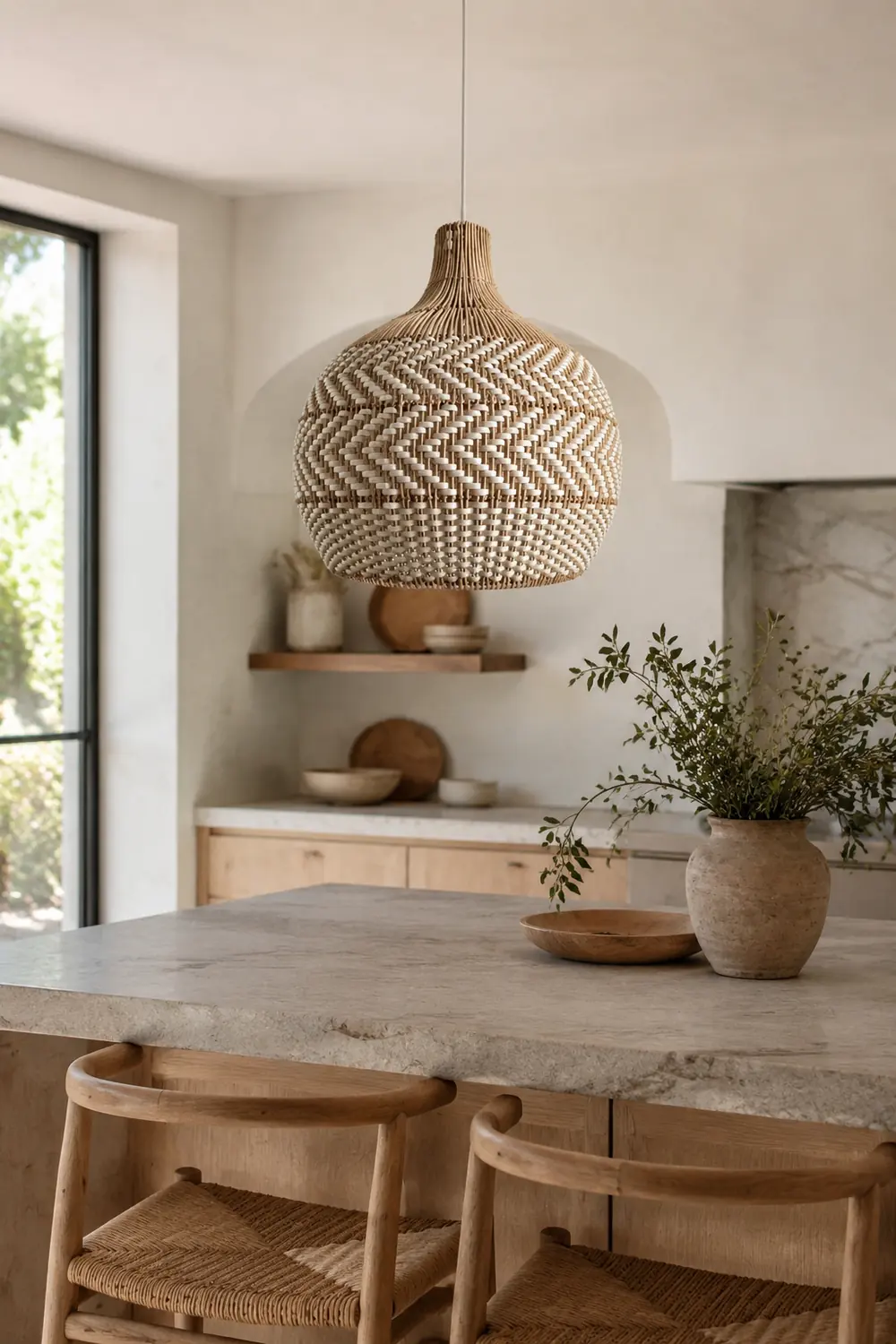 Modern Rattan Handwoven Pendant Light - Lumpaz
