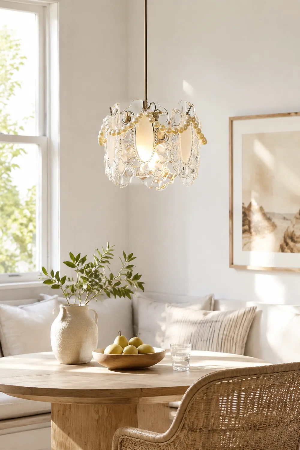 Elegant Floral Glass Pendant Lamp Pendant Light - Lumpaz