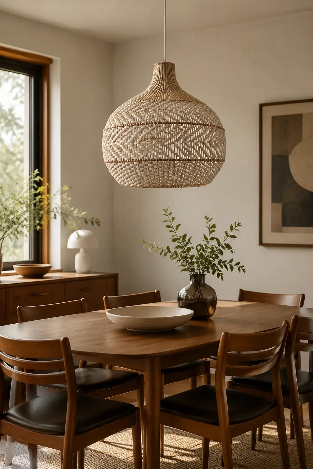 Modern Rattan Handwoven Pendant Light - Lumpaz