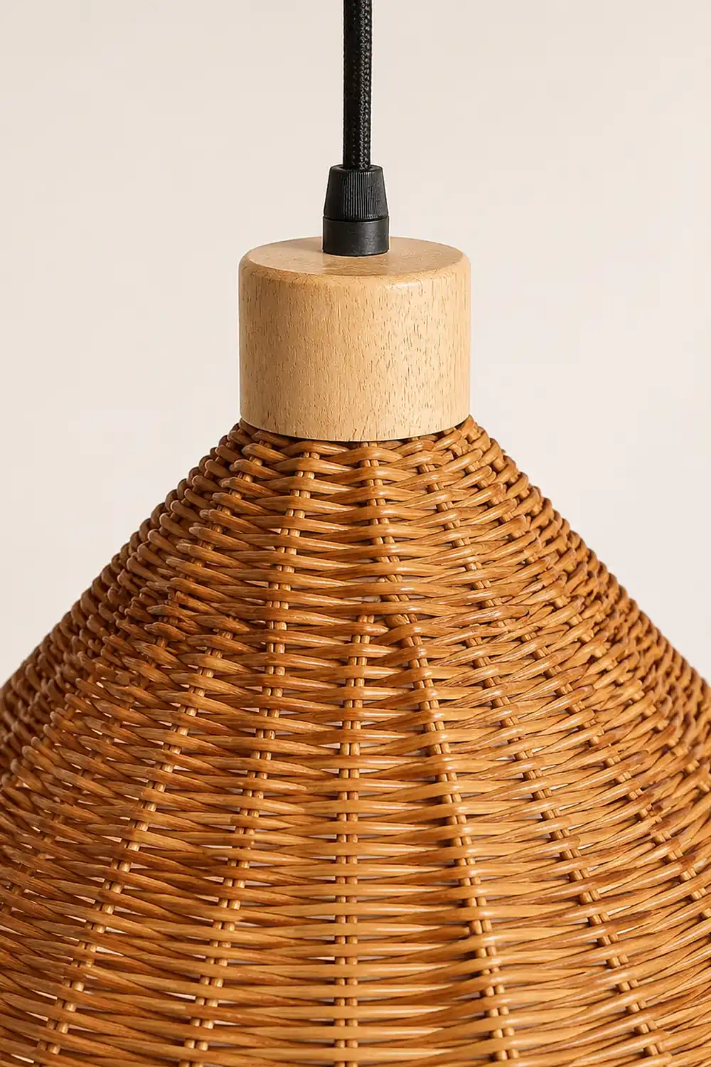 Brown Rattan Basket Pendant Lighting Fixture - Lumpaz