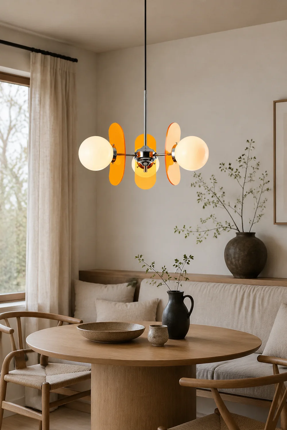 Modern Acrylic Art Deco Pendant Light For Living Room - Lumpaz