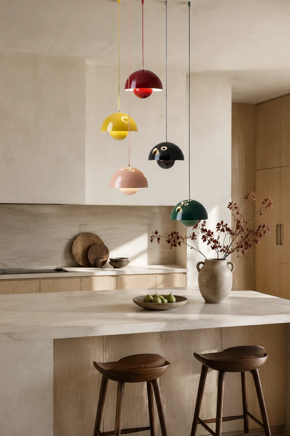 Multiple Colour Mushroom Shape Kitchen Pendant Light - Lumpaz