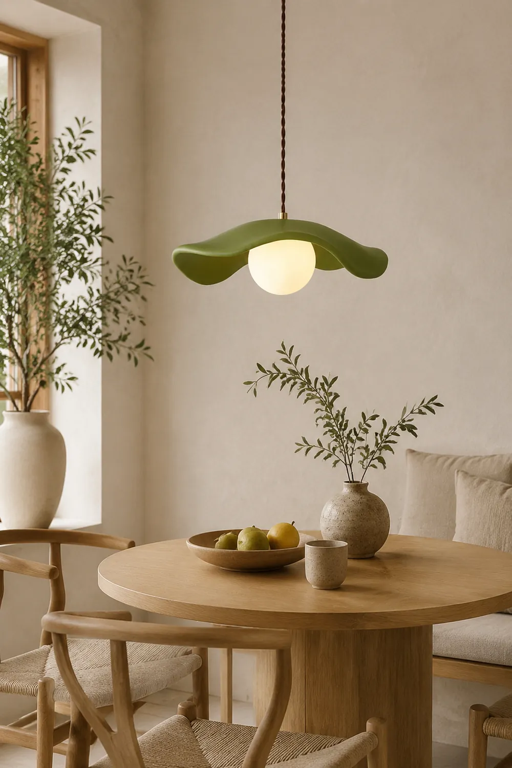 Modern Style Hat Shade Wabi-Sabi Pendant Light - Lumpaz
