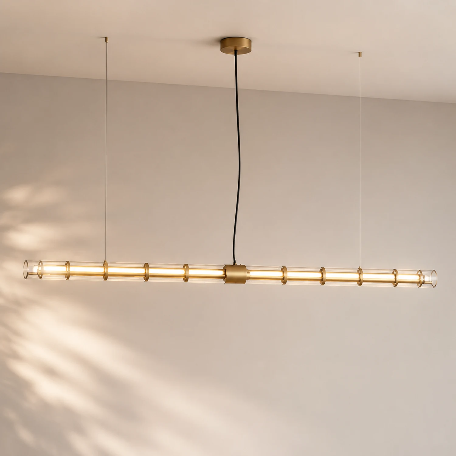 Edge Pendelleuchte, Metall&Glas 120/150cm - Lumpaz