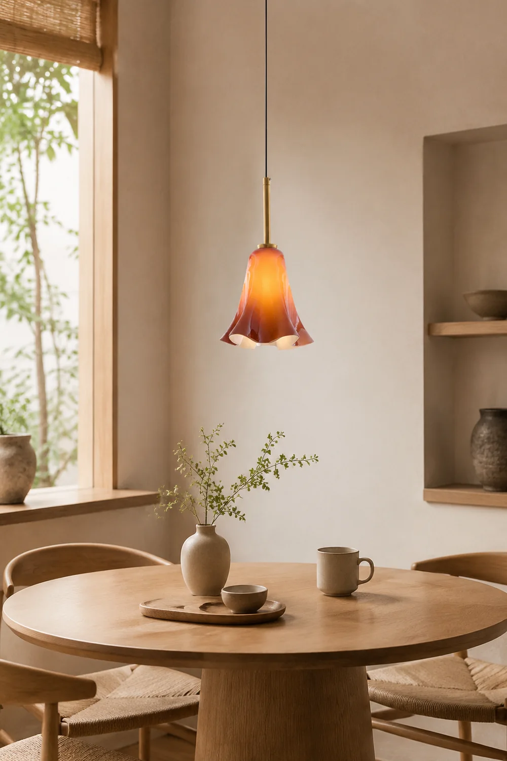 Vintage Glass Pendant Light For Bedroom - Lumpaz