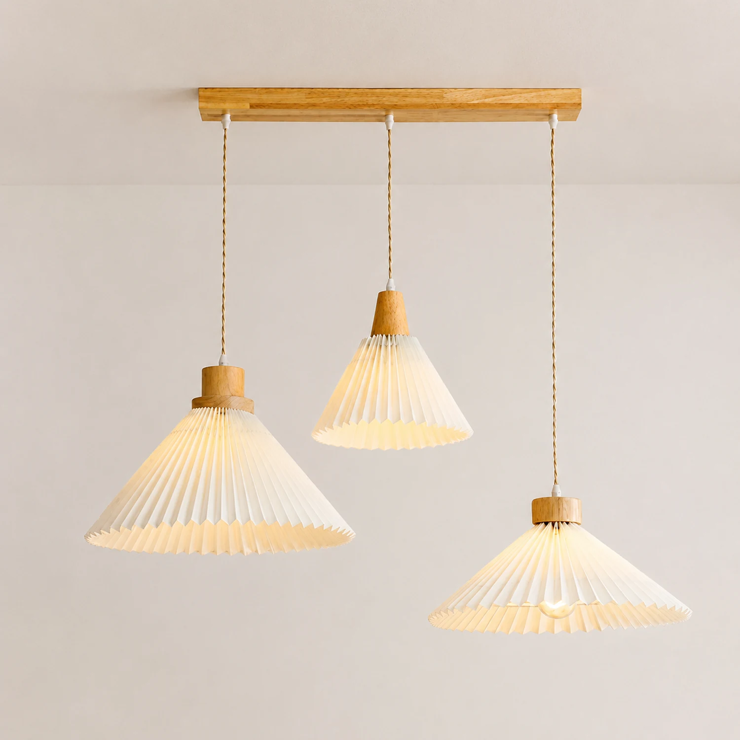 Ozawa Pendelleuchte Cluster, Plissee 4 Stile - Lumpaz