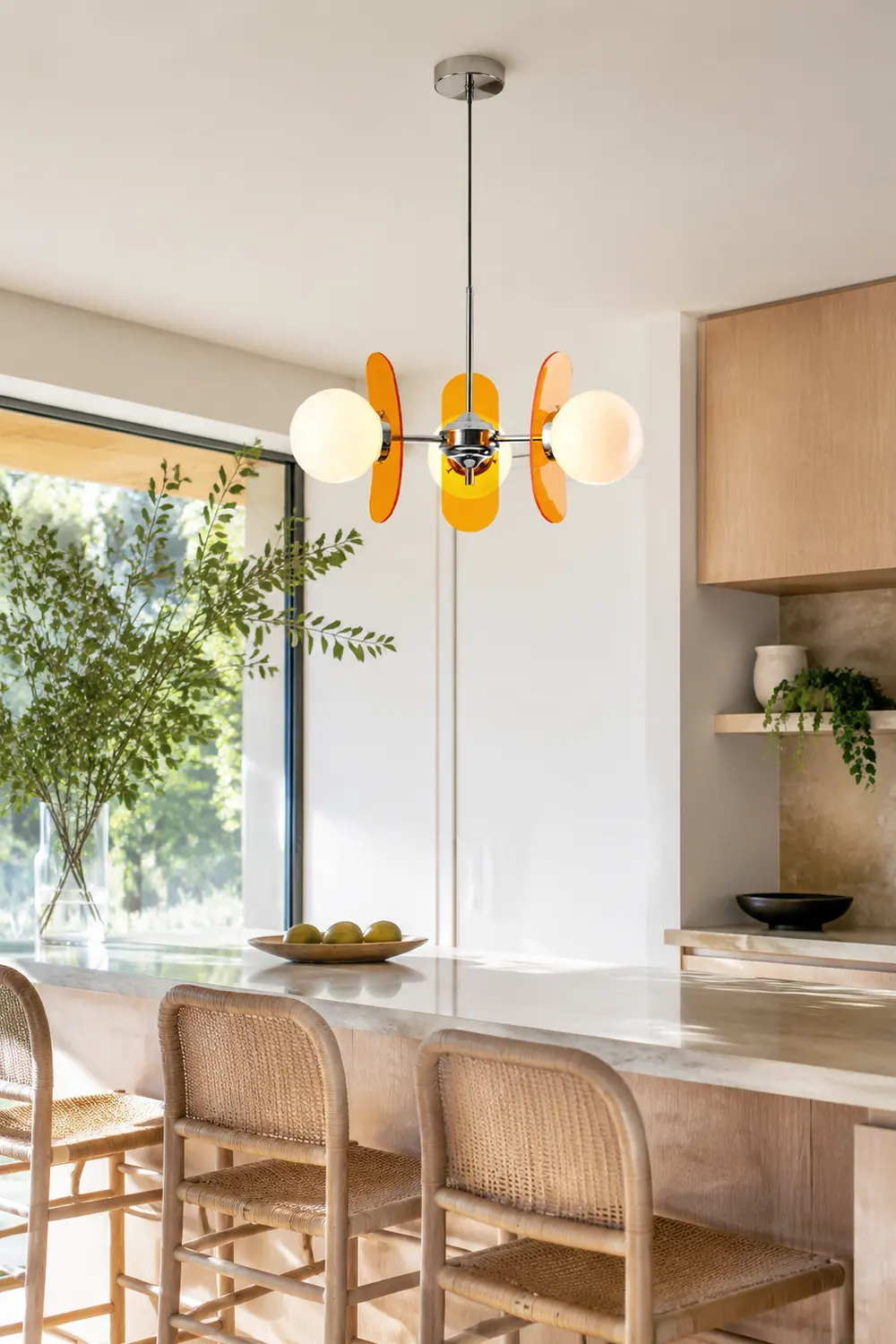 Modern Acrylic Art Deco Pendant Light For Living Room - Lumpaz