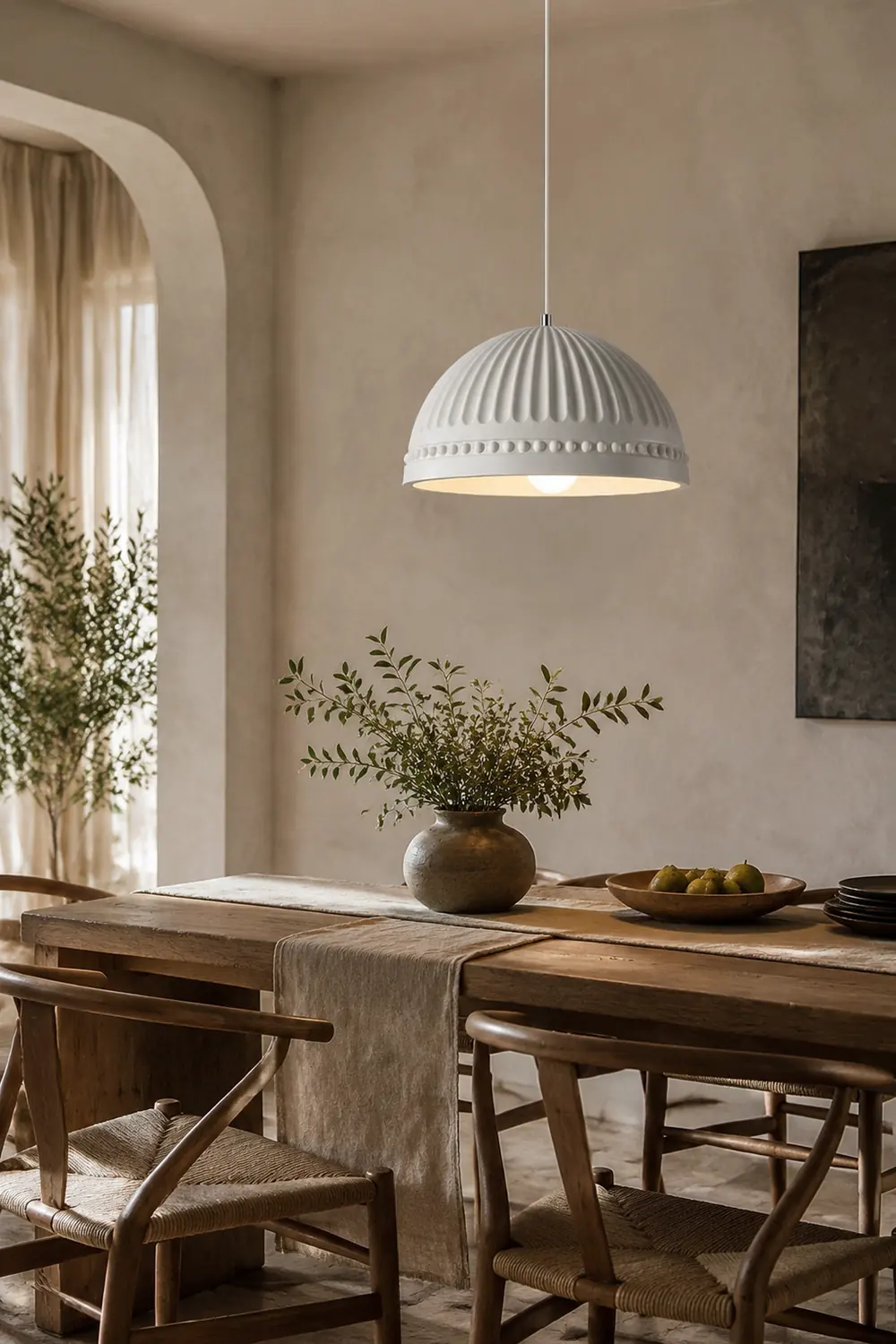 Cream Style Resin Creative Pendant Light - Lumpaz