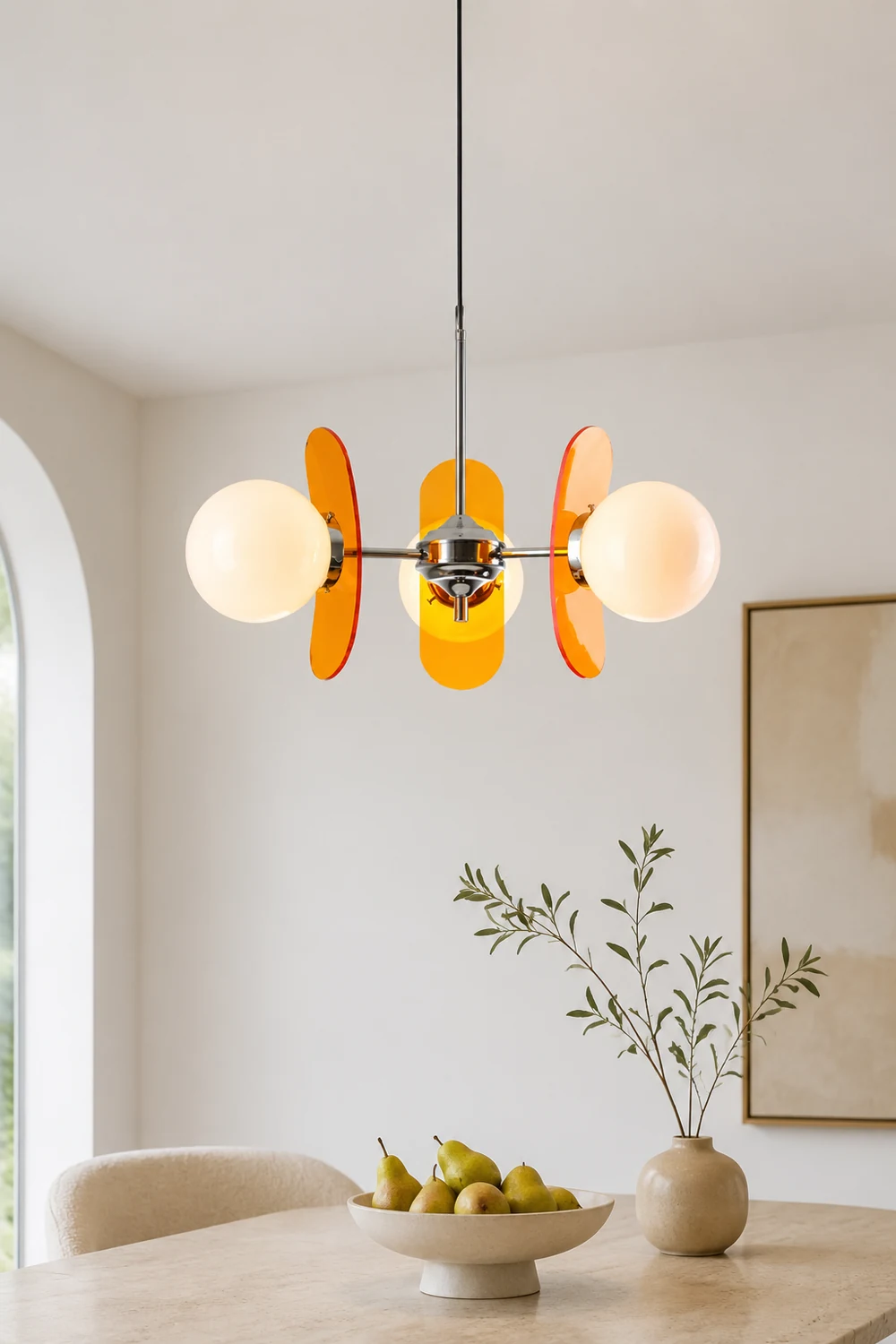Modern Acrylic Art Deco Pendant Light For Living Room - Lumpaz