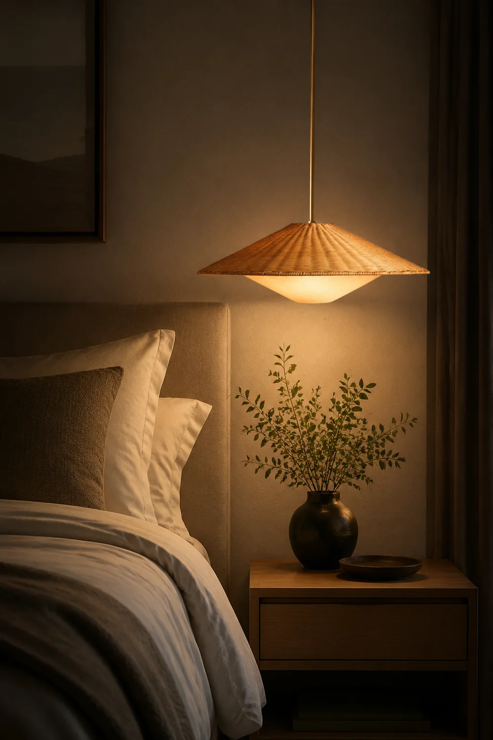 Retro Rattan Handwoven Zen Pendant Light - Lumpaz
