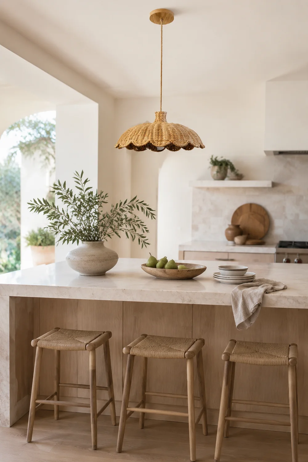 Boho Creative Decor Rattan Woven Pendant Light - Lumpaz