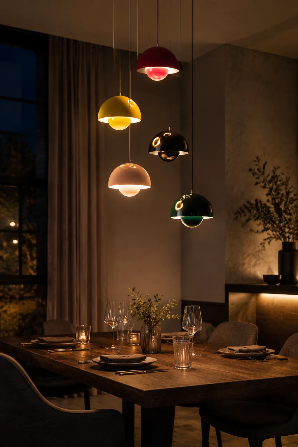 Multiple Colour Mushroom Shape Kitchen Pendant Light - Lumpaz