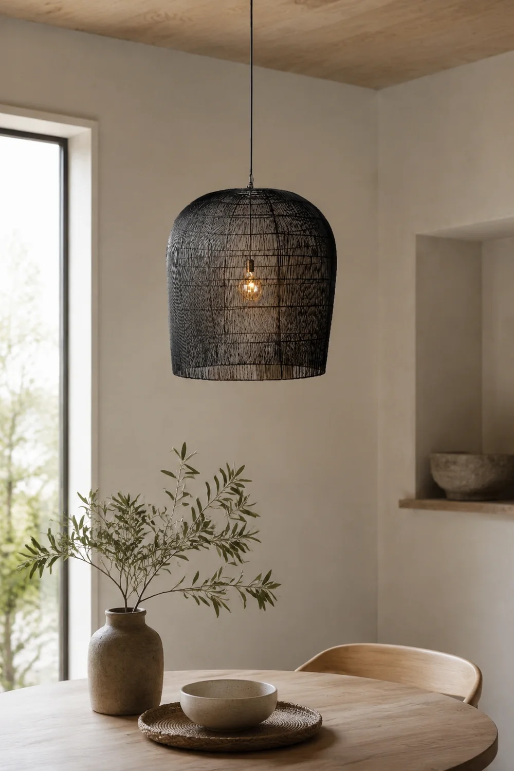 Wabi Sabi Simple Rattan Can Pendant Light - Lumpaz