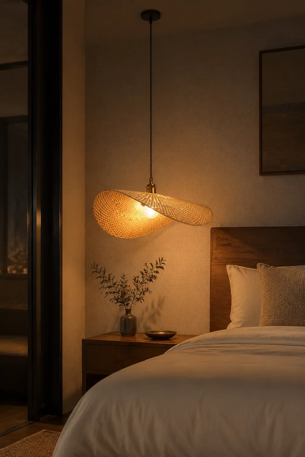 Handmade Natural Bamboo Wicker Pendant Lamp For Living Room - Lumpaz