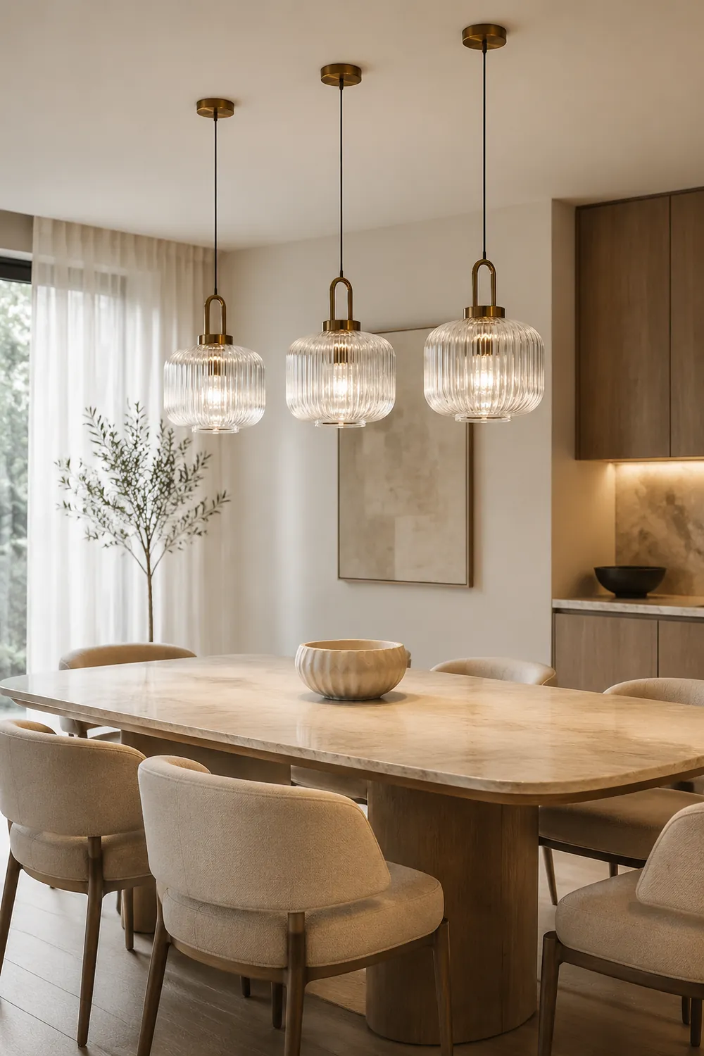 Design Pumpkin Shape Glass Pendant Light - Lumpaz