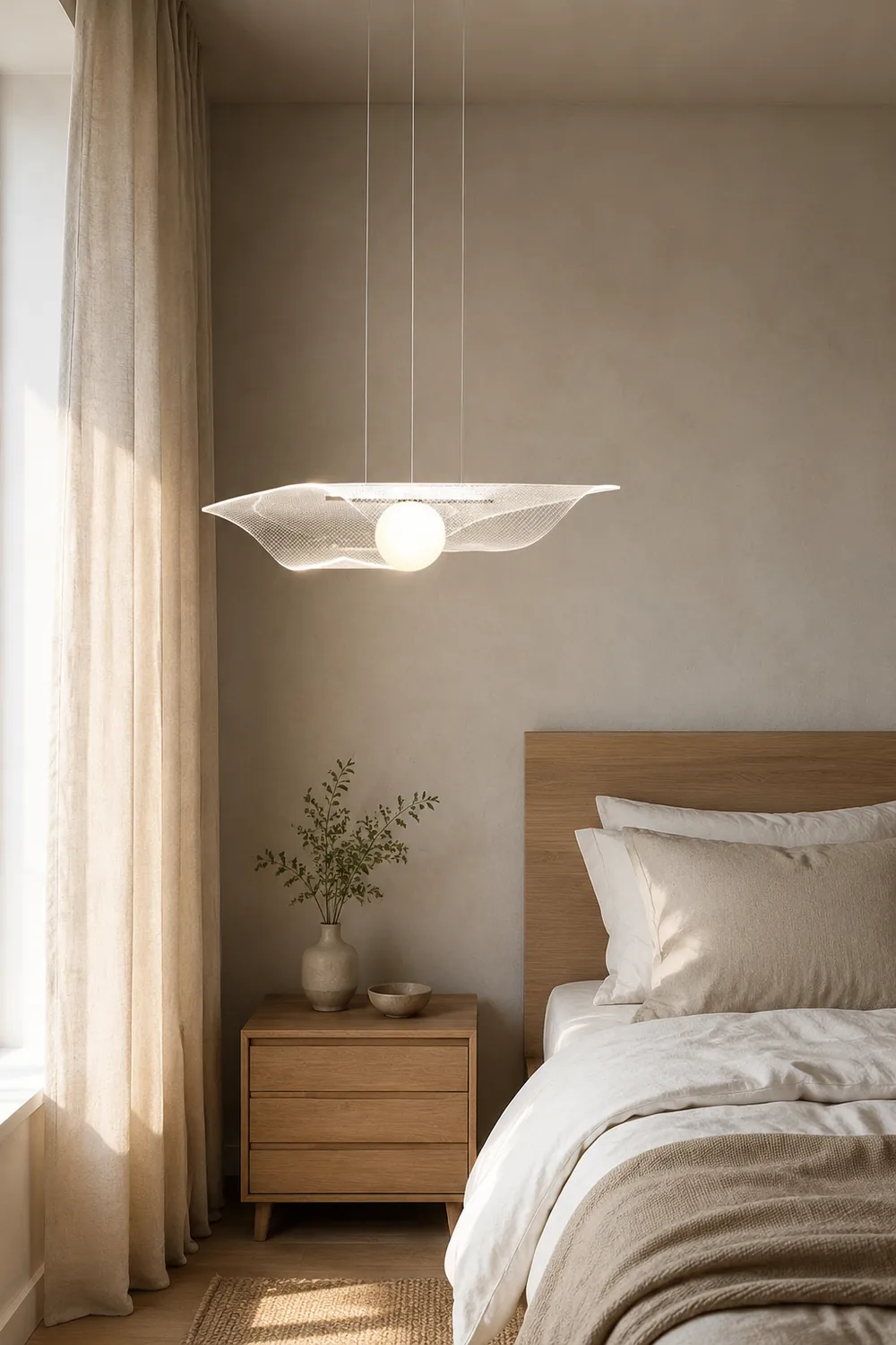 Modern Hat Shape Transparent Acrylic Pendant Light - Lumpaz