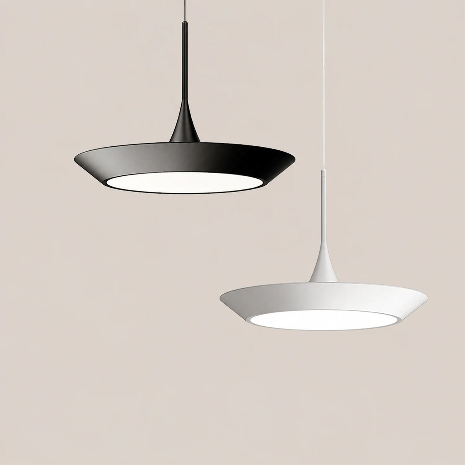 Minimalist LED Pendant Light Luxury Ultra Thin Hanging Lamps - Lumpaz