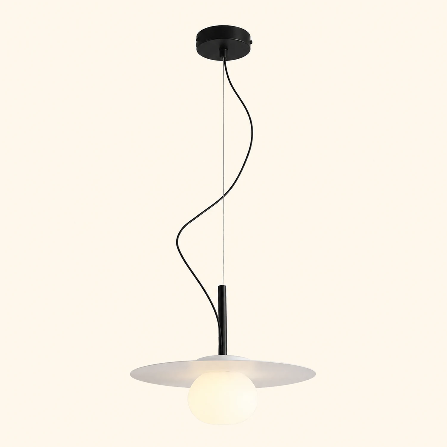 Modern Iron Pendant Light Glass Chandelier - Lumpaz