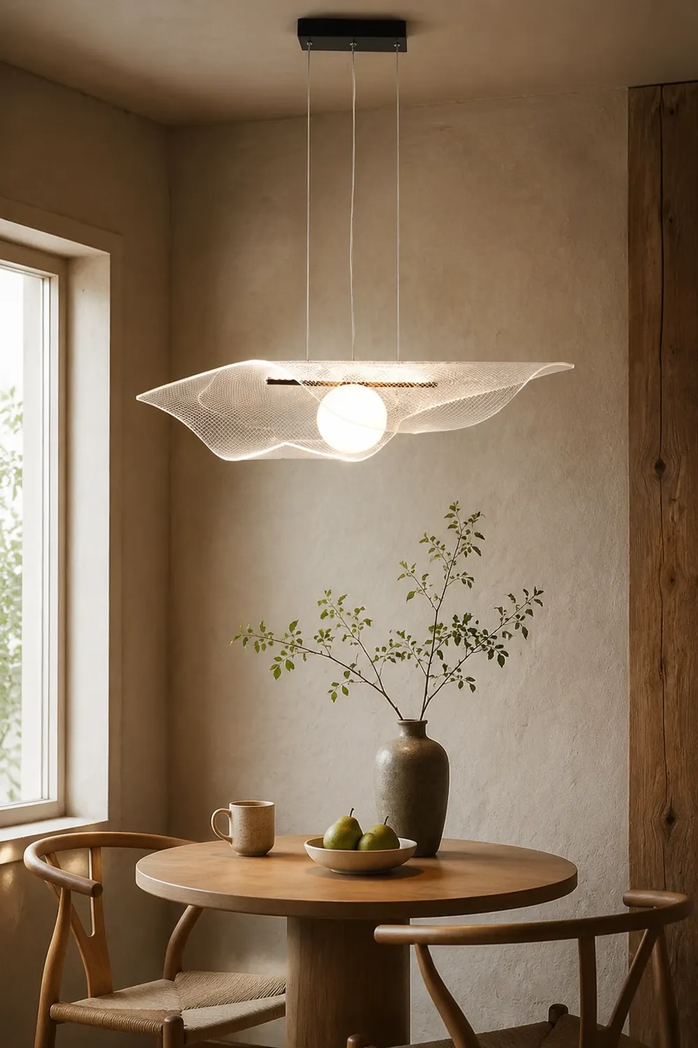 Modern Hat Shape Transparent Acrylic Pendant Light - Lumpaz
