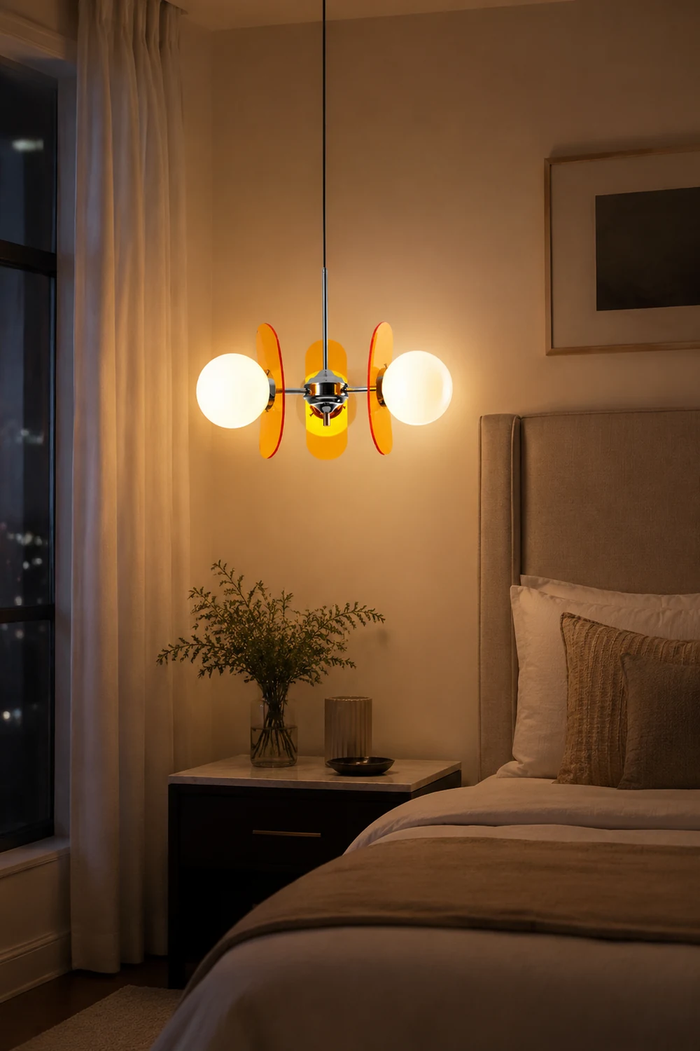 Modern Acrylic Art Deco Pendant Light For Living Room - Lumpaz