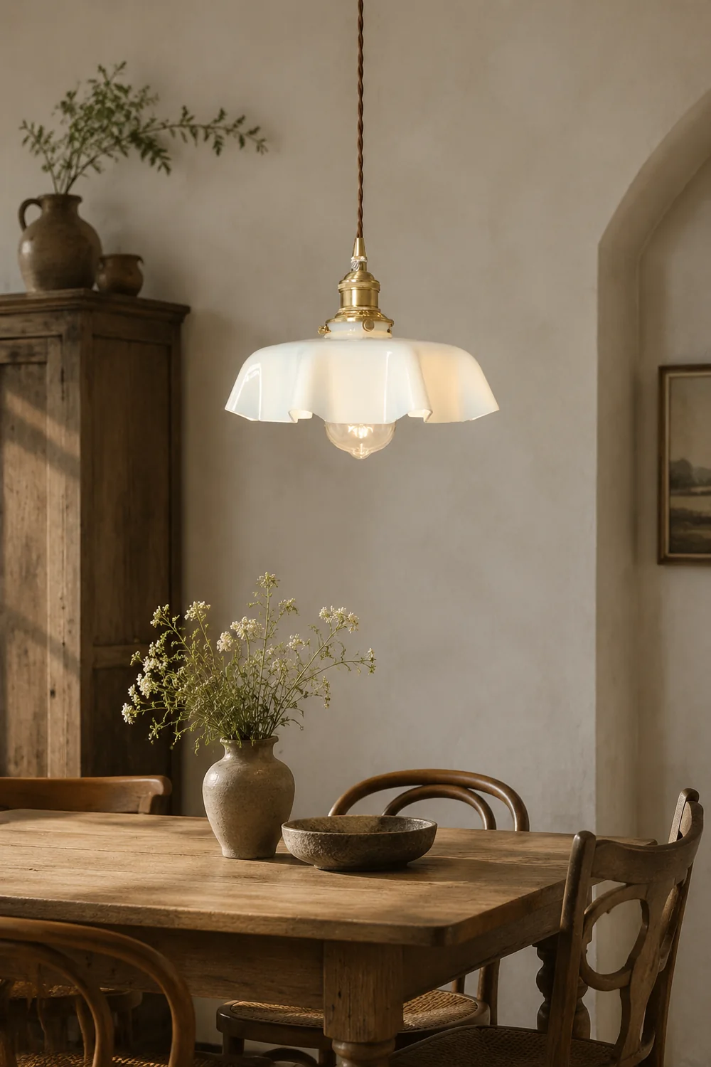 Modern Romantic Small Glass Ribbon Edge Pendant Light For Living Room - Lumpaz