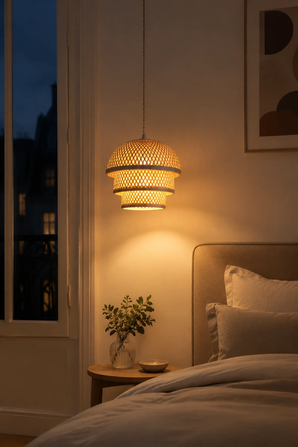 Bamboo Natural Basket Island Pendant Light - Lumpaz
