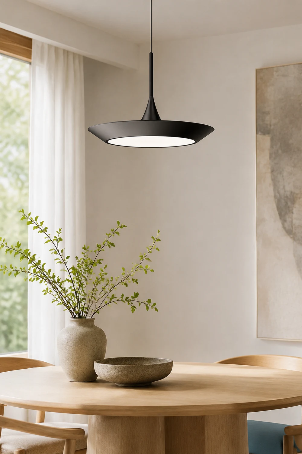Minimalist LED Pendant Light Luxury Ultra Thin Hanging Lamps - Lumpaz