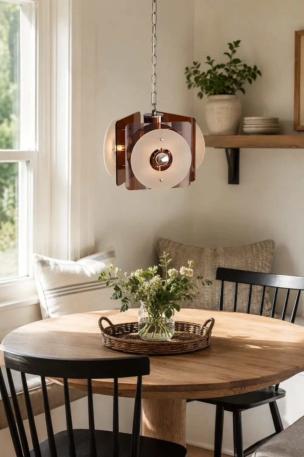 Middle Century Danish Deco Glass Hanging Lights - Lumpaz
