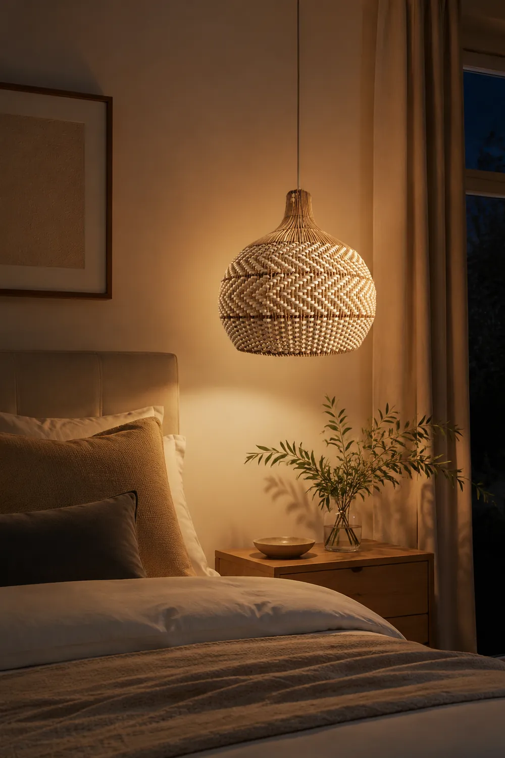 Modern Rattan Handwoven Pendant Light - Lumpaz