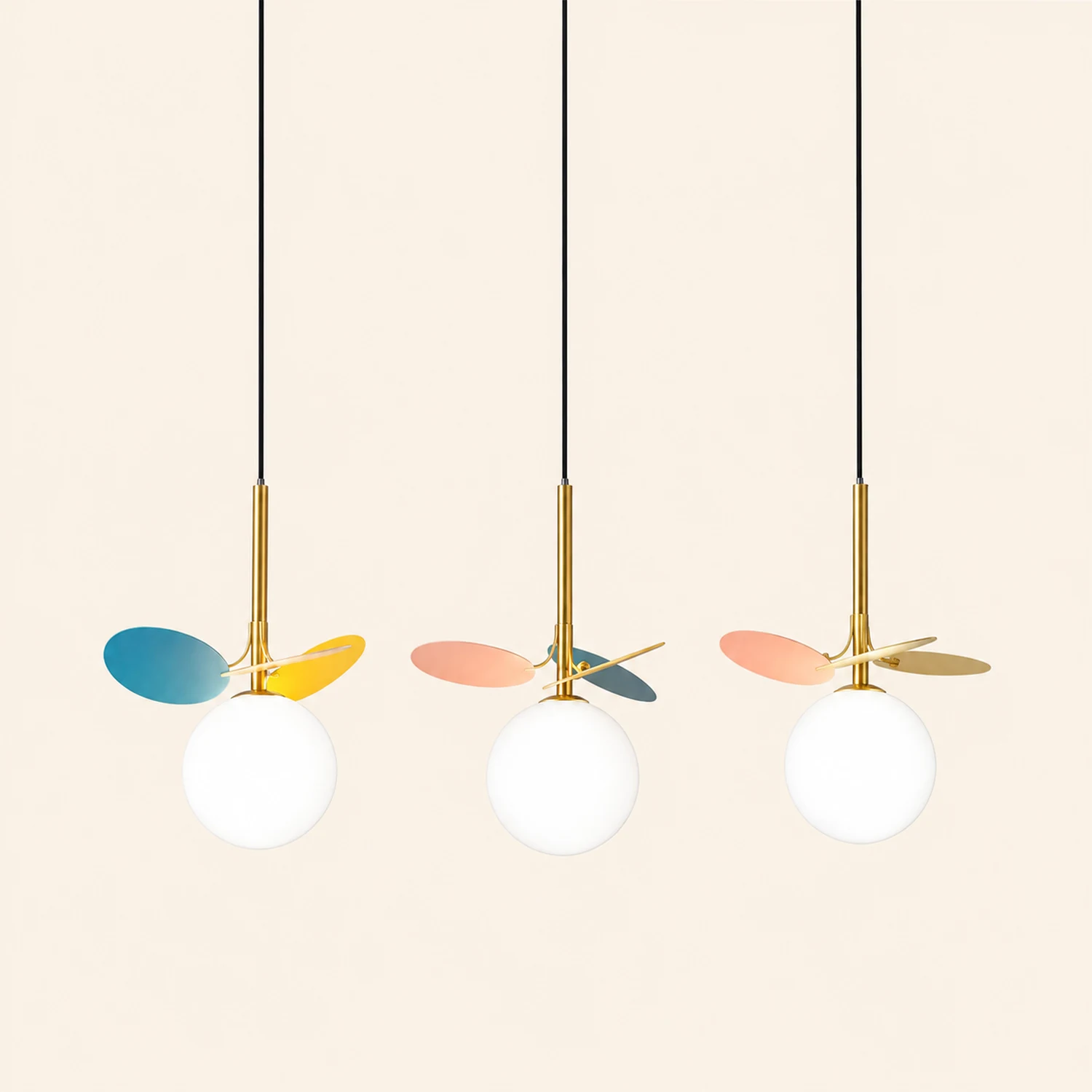 Glass Lampshade Chandelier Personality Art PVC Pendant Light - Lumpaz