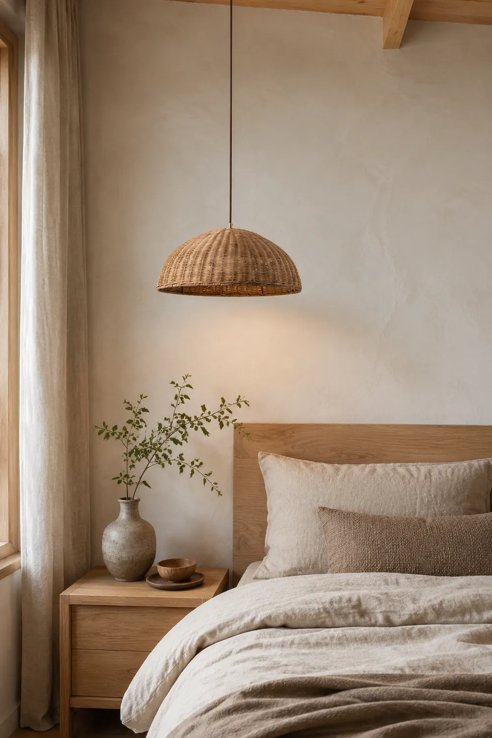 Retro Rattan Dome Pendant Light For Dining Room - Lumpaz