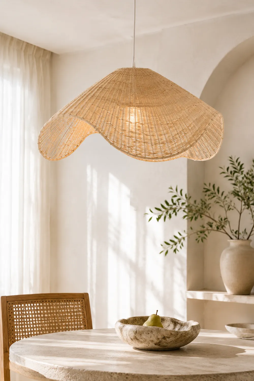 Modern Simple Handwoven Rattan Pendant Light - Lumpaz