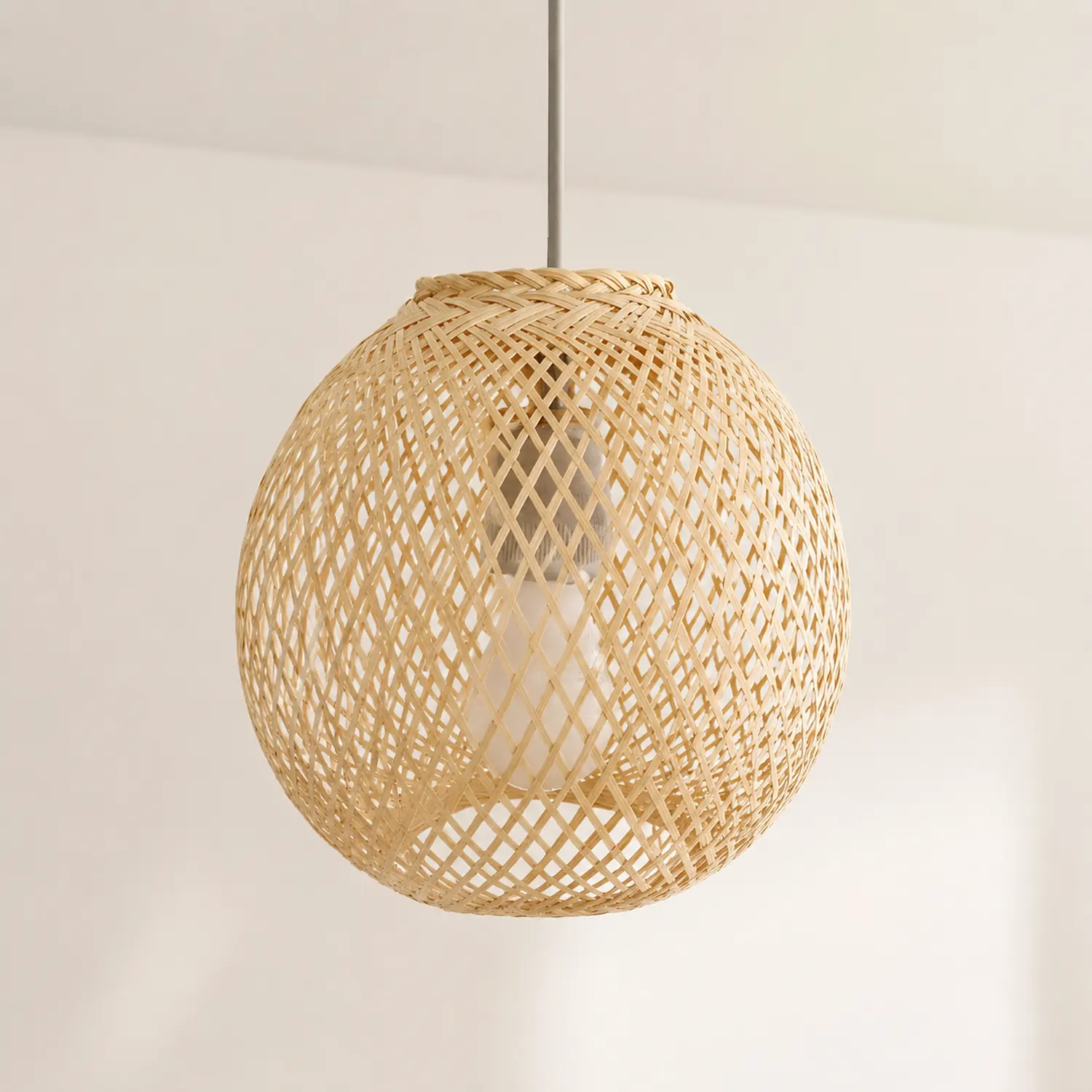 Round Modern Basket Pendant Light For Living Room - Lumpaz