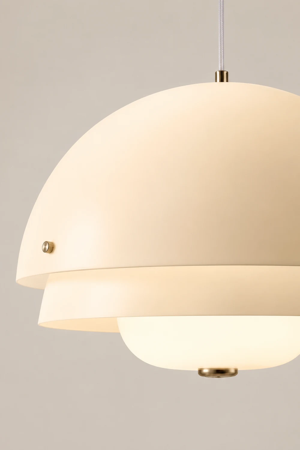 Modern Nordic Style Tiered Glass White Pendant - Lumpaz
