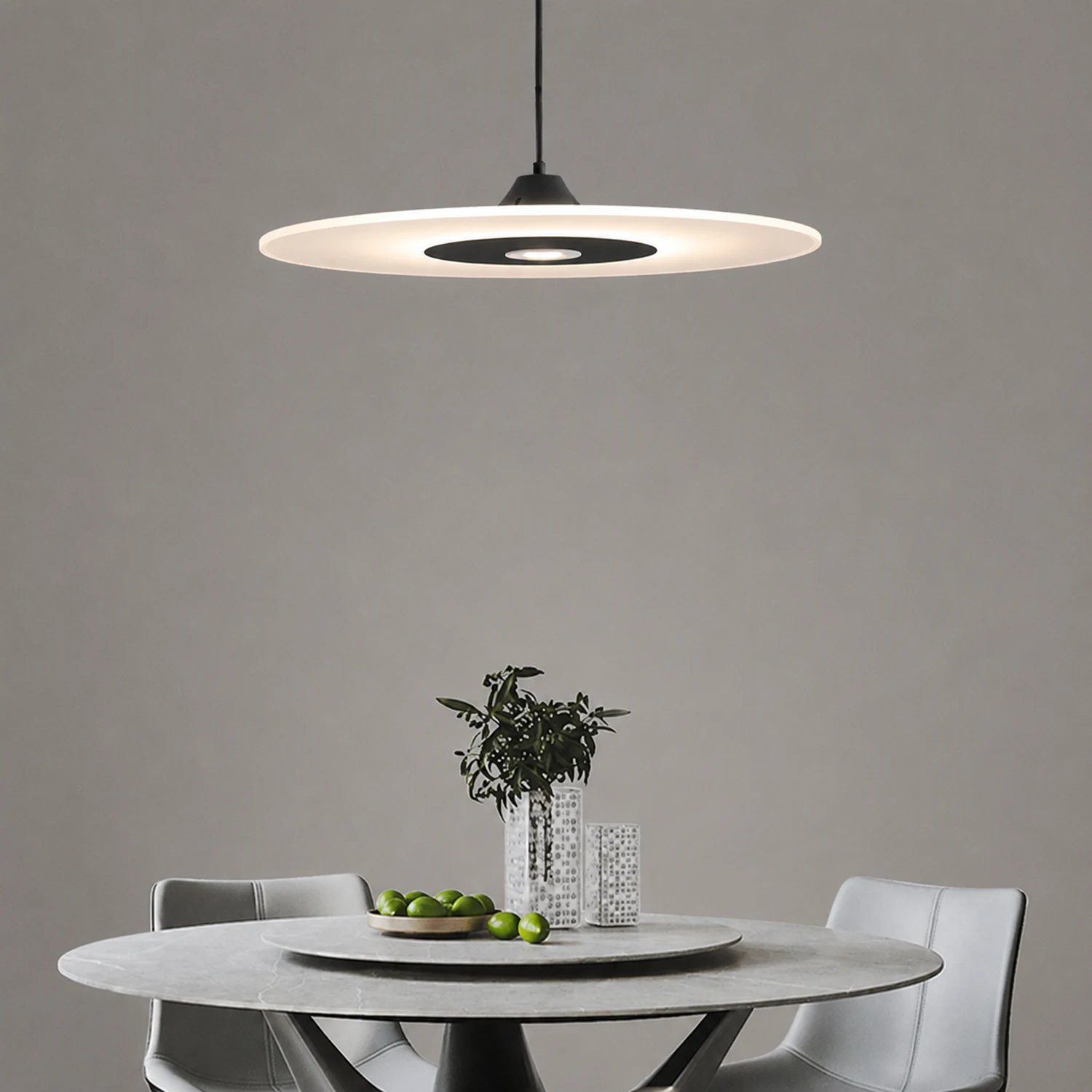 Nordic LED Flat Pendant Light For Dining Room - Lumpaz