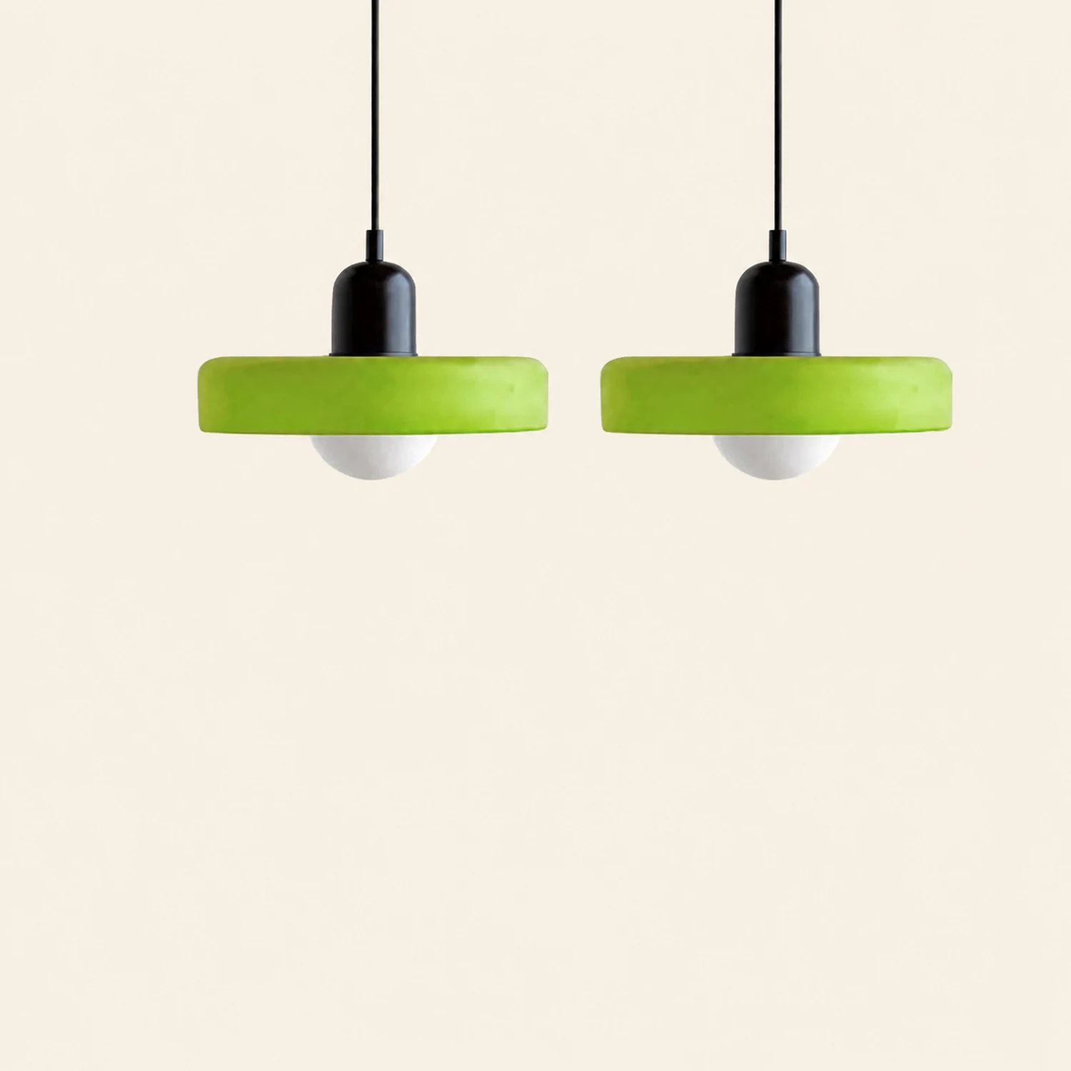 2 Heads Modern Bauhaus Glass Pendant Light - Lumpaz