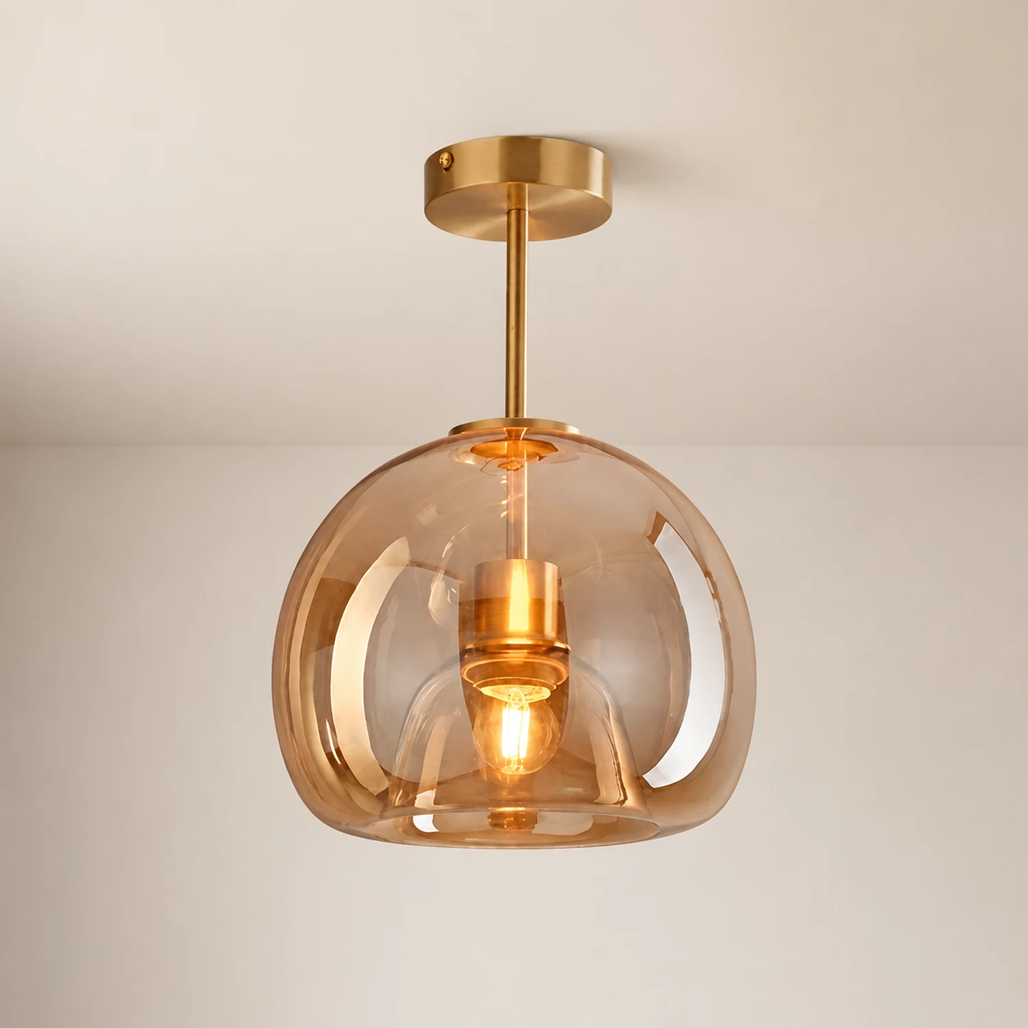 Sanna Deckenleuchte/Pendelleuchte 4 Stile, Reiner Kupfer&Glas - Lumpaz