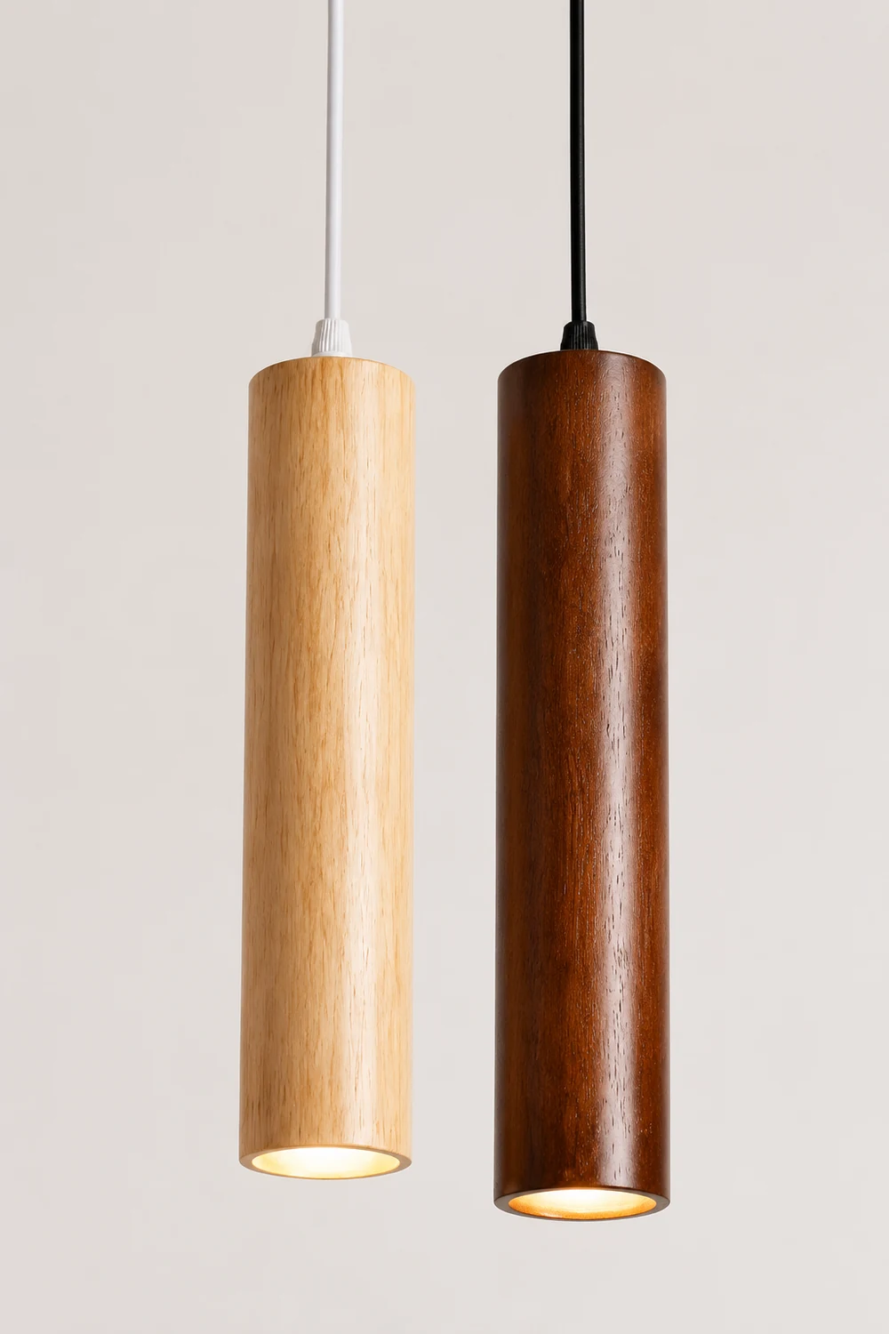 Moderne Einfache LED Pendelleuchte aus Holz für Esszimmer, Restaurant - Lumpaz