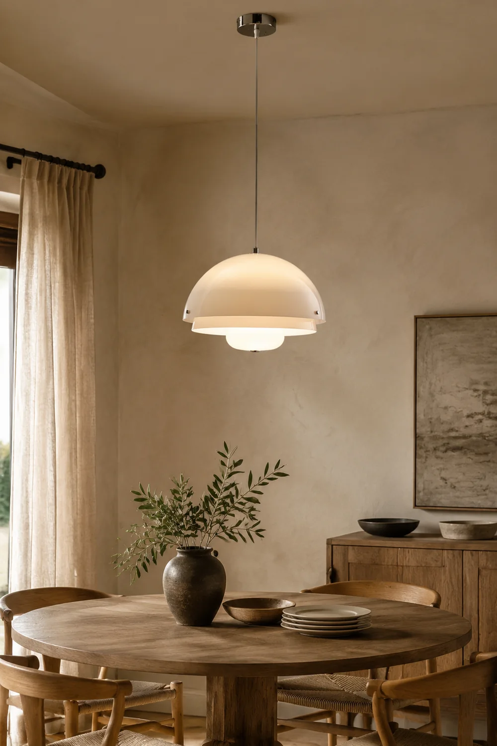 Bauhaus Nordic Cream Style Pendant Lamp - Lumpaz