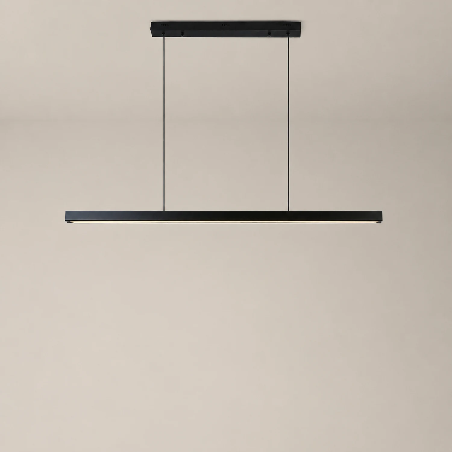 Edge Pendelleuchte Linear dimmbar, Metall&Holz, 60/80/100/120CM Lang - Lumpaz